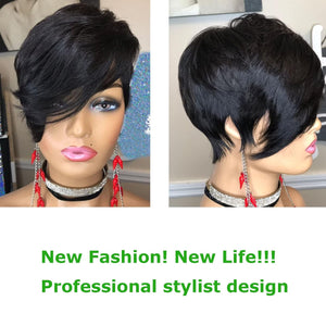 Pixie Cut Wigs for Black Women Human Hair Trend Colored Wigs Short Layered Pixie Wigs - Wigtrends