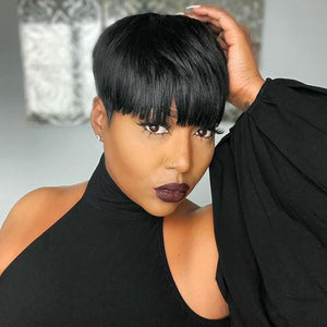Pixie Cut Wigs for Black Women Human Hair Trend Colored Wigs Short Layered Pixie Wigs - Wigtrends
