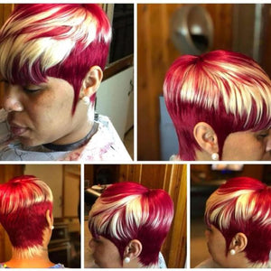 Pixie Cut Wigs for Black Women Human Hair Trend Colored Wigs Short Layered Pixie Wigs - Wigtrends