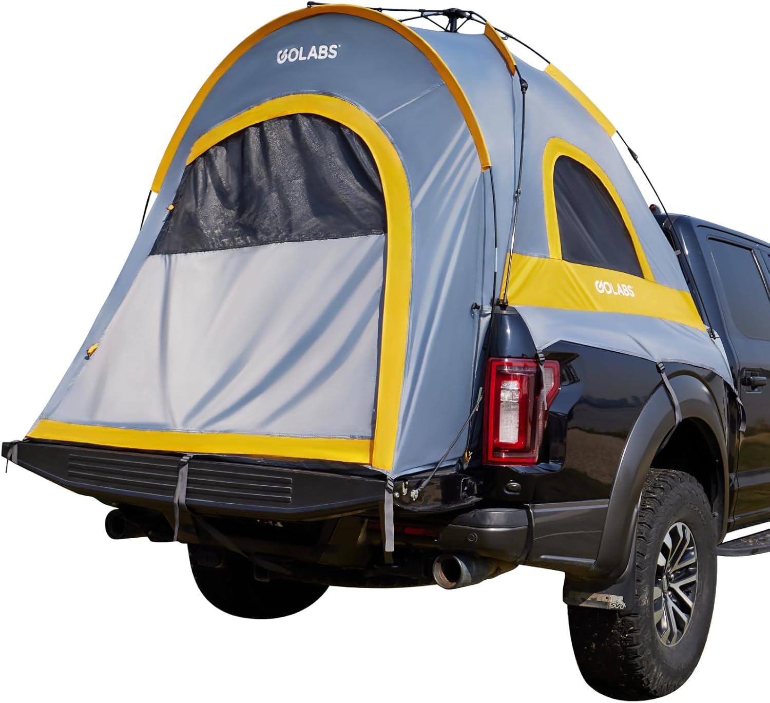 Golabs Truck Bed Tent for 5.5-6.5 Ft Bed, 5-Minute Easy Setup by Pre-Assembled Design, Waterproof PU2000mm, 2-Person Portable with Extra Rainfly Cover for Camping & Outdoor, Includes Storage Bag