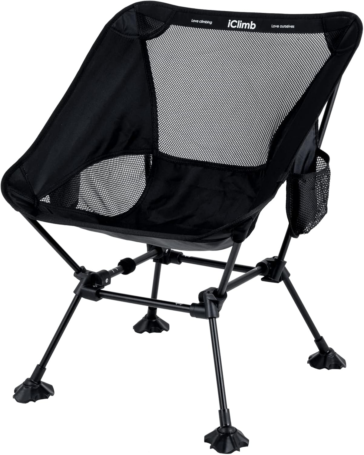 iClimb Ultralight Compact Camping Folding Beach Chair with Anti-Sinking Large Feet