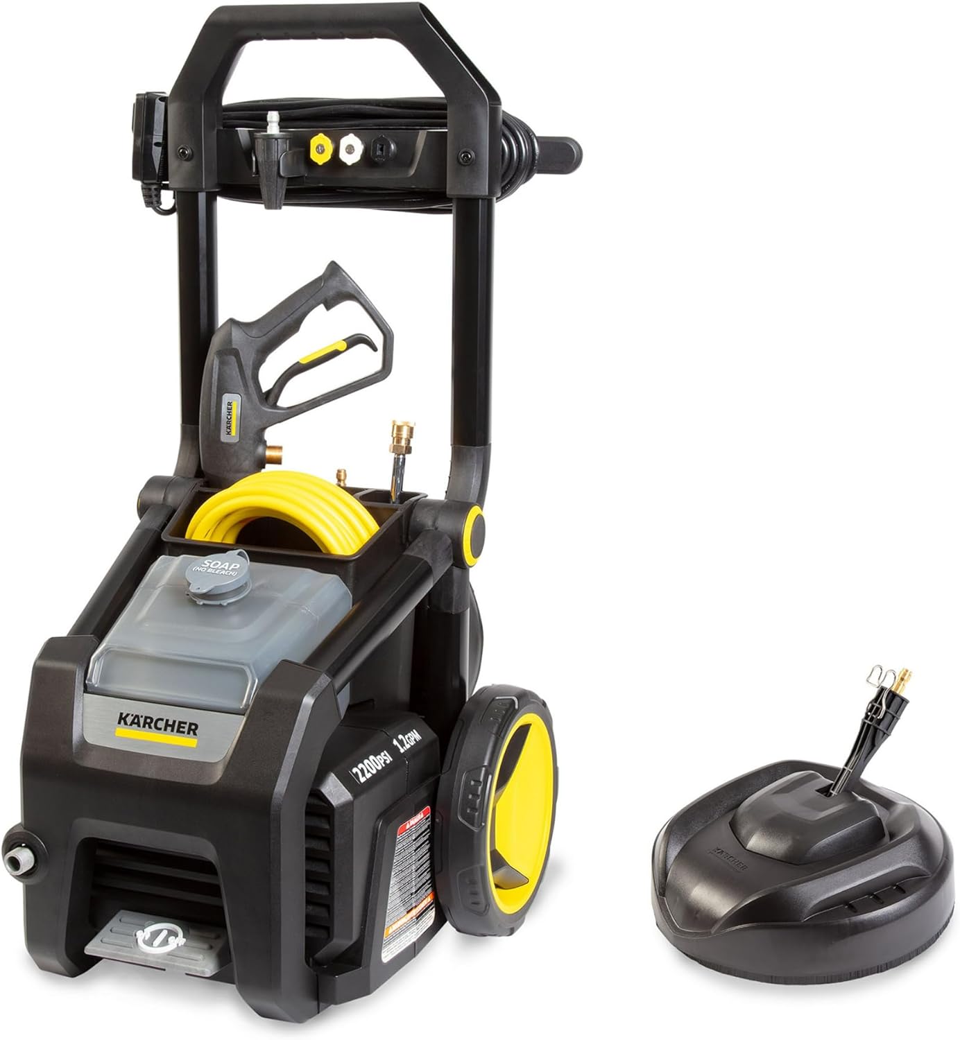 Kärcher Pressure Washer K1700, CETA Certified, 3 Spray Nozzles, Detergent Tank, for Cars, Driveways, Siding, Patios, 1.2 max. GPM