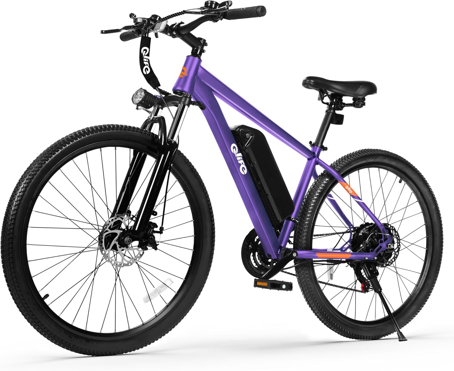 Qlife Racer Electric Bike for Adults - 21-Speed Mountain Ebike with Peak 1200W 28MPH Brushless Motor, 48V10.4Ah Removable Battery, 27.5X2.1 Tire Step Over E-MTB, Up to 50 Miles(PAS1), E Bikes