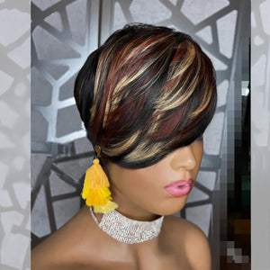 Pixie Cut Wigs for Black Women Human Hair Trend Colored Wigs Short Layered Pixie Wigs - Wigtrends