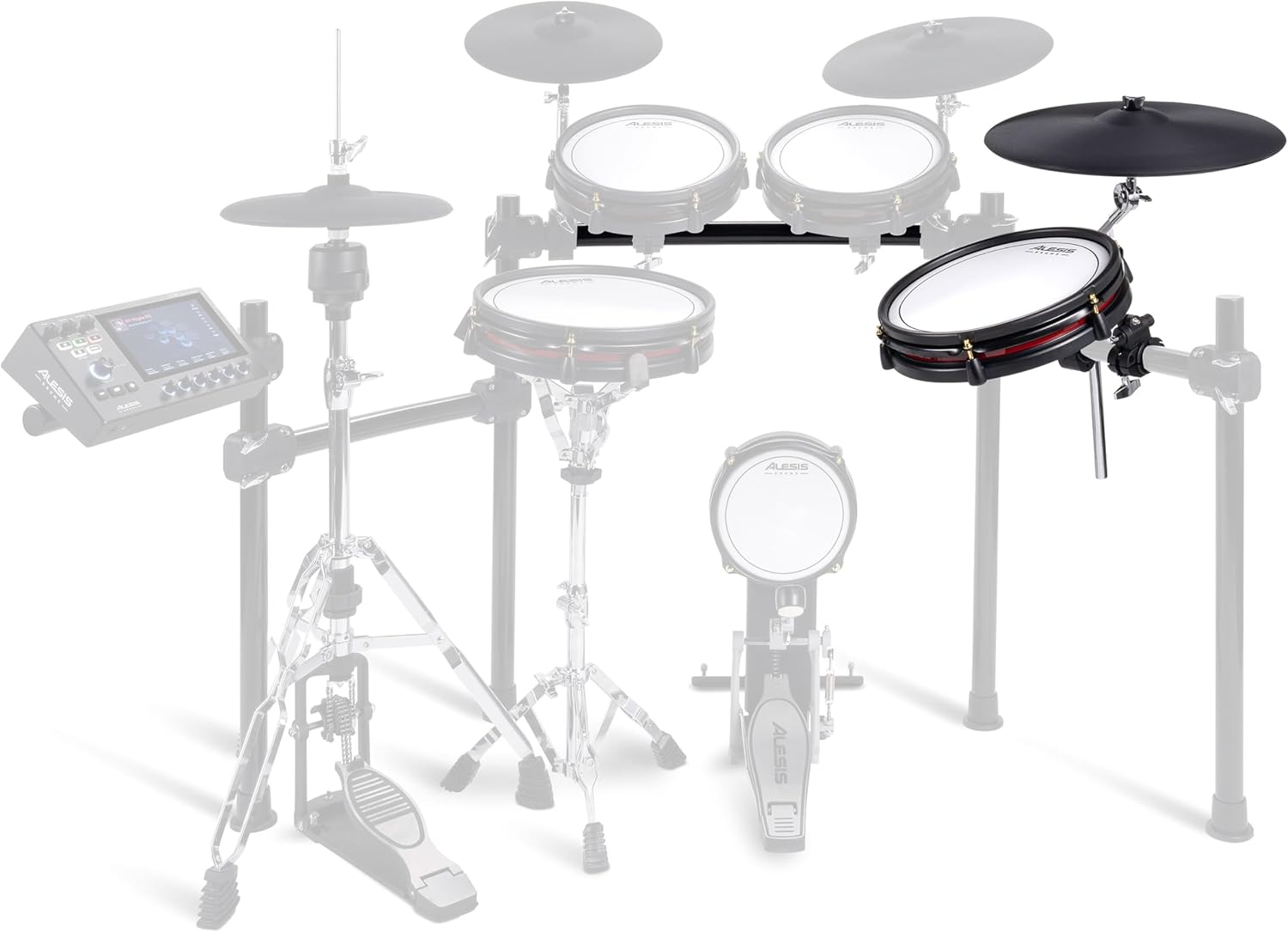 Alesis Strata Prime Electric Drum Set with Touch Screen, Triple Zone ARC Cymbals, Active Magnetic Hi Hat Controller, Dual-Zone Mesh Heads, 20" Kick, 215 000 Multi-Channel Samples