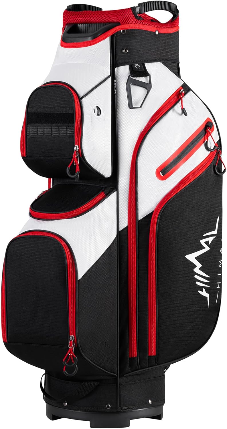 Golf Cart Bag, 15 Way Organizer Divider Top with Handles and Rain Cover