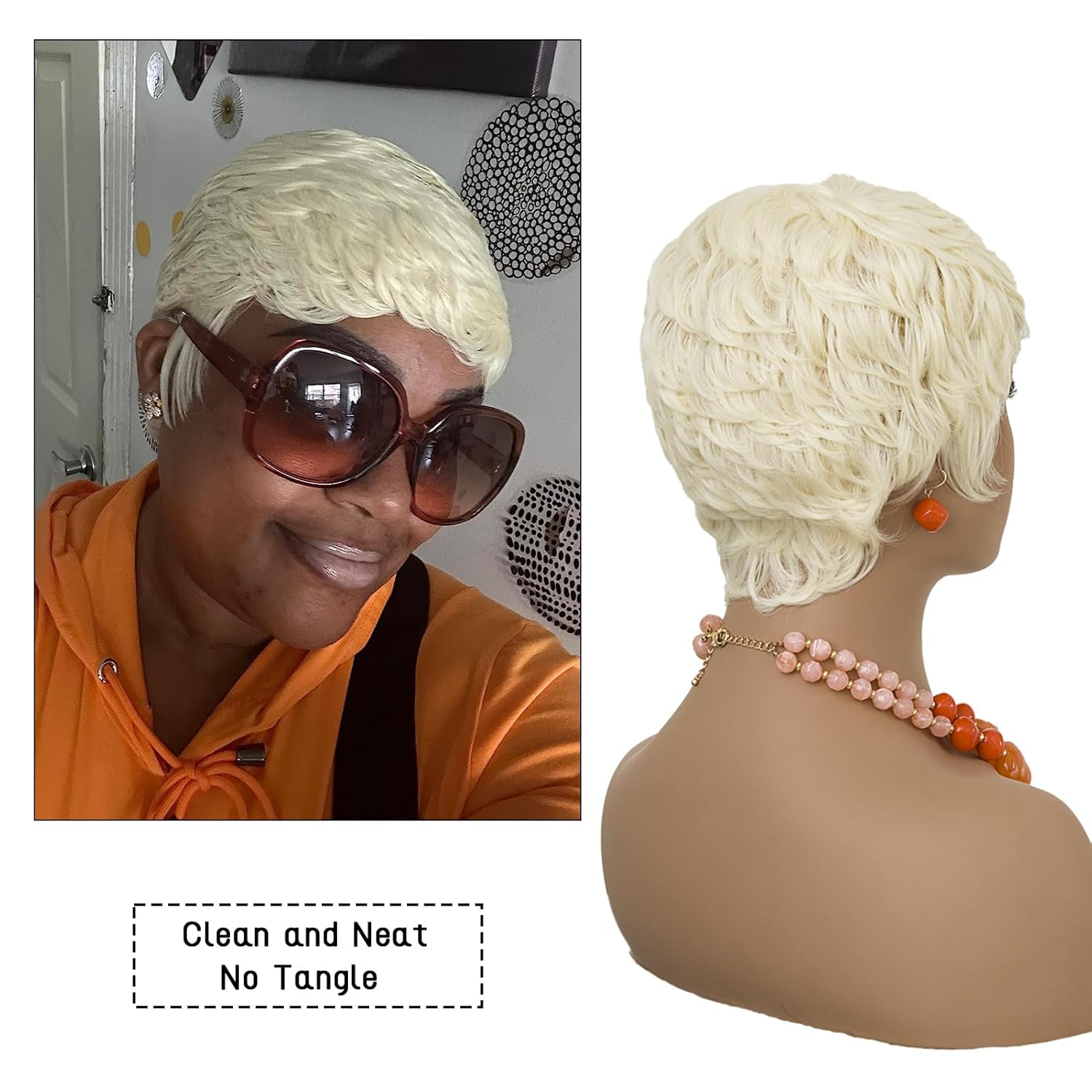 Grey Pixie Wigs for Black Women Grey Pixie Cut Short Wavy Layered Human Hair Wigs - Wigtrends