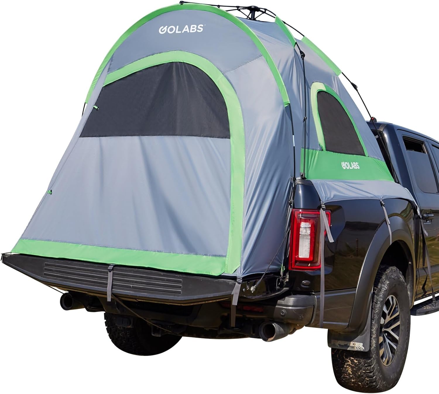 Golabs Truck Bed Tent for 5.5-6.5 Ft Bed, 5-Minute Easy Setup by Pre-Assembled Design, Waterproof PU2000mm, 2-Person Portable with Extra Rainfly Cover for Camping & Outdoor, Includes Storage Bag