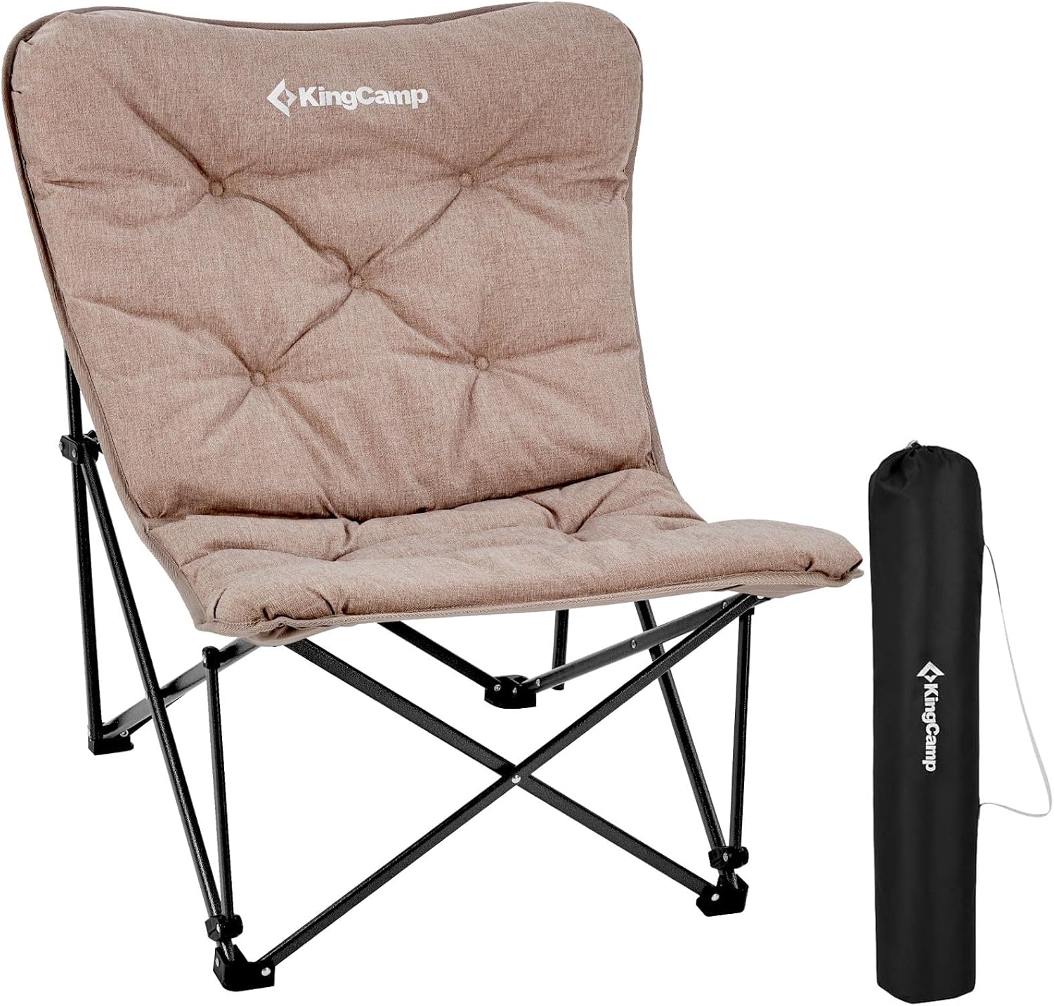 KingCamp Butterfly Chair, Oversized Thick Padded Comfy Camping Chairs Portable Folding Chair 400lbs Heavy Duty Seat with High Backrest & Carry Bag for Outdoor Indoor Patio Lawn Home Living Bed Room