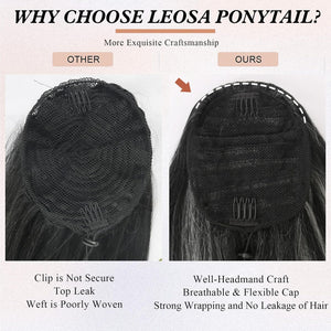 Salt and Pepper Drawstring Ponytail Gray wigs Hair Extensions - Wigtrends