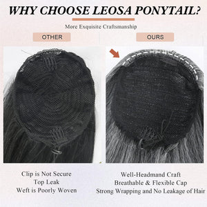 Salt and Pepper Drawstring Ponytail Gray wigs Hair Extensions - Wigtrends