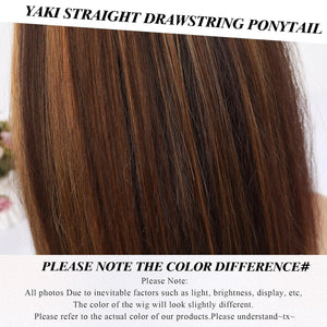 Salt and Pepper Drawstring Ponytail Gray wigs Hair Extensions - Wigtrends