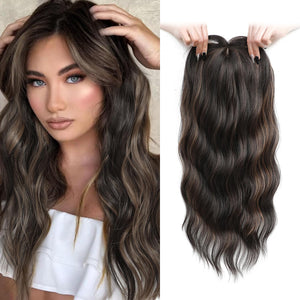 20Inch Wavy Hair Topper for Women Add Volume&Cover Thinning Hair with Natural Looking Hair Piece - Wigtrends