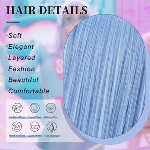 Bob Wig with Bangs Short Straight Wigs for Women Silver White Bob Hair Wig(12Inch) - Wigtrends