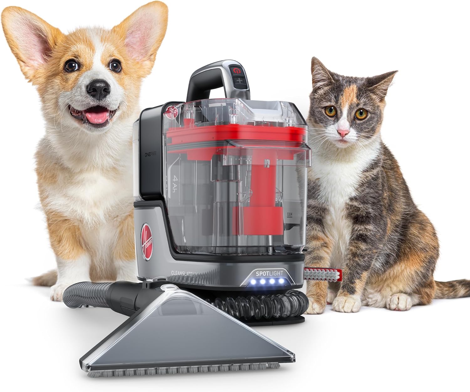 Hoover CleanSlate Plus Portable Carpet + Upholstery Spot Cleaner Machine, Powerful Suction with Versatile Tools, Pet Stain Remover, Car and Auto Detailer, Pair with Hoover Carpet Cleaner Solution