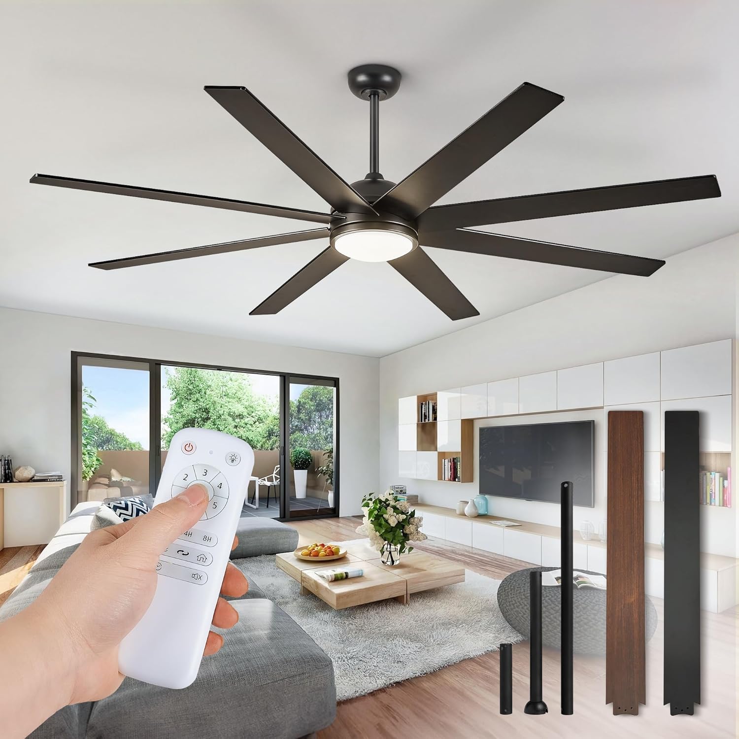 65 Inch Ceiling Fans Indoor/Outdoor 8 Blades