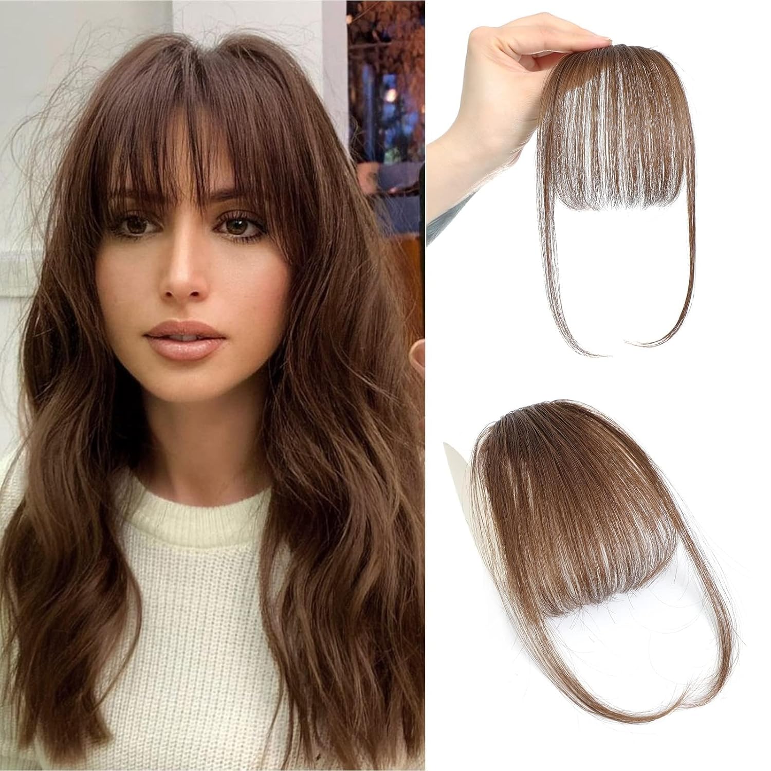 Clip In Bangs 100% Human Hair Bangs Clip In Hair Extensions Clip On Bangs Wigs