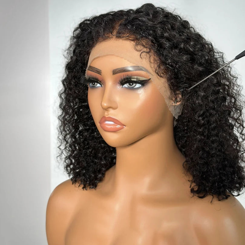 180% Density Natural Hairline Curly Wig
