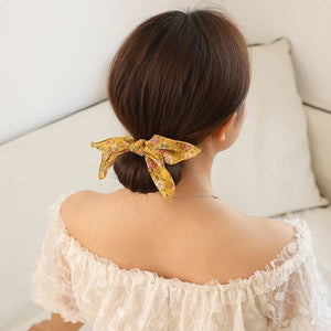 Adult Women's Korean Style Floral Pattern Hair Rope Hair Accessories - Wigtrends