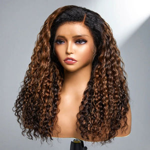 Afro Style Deep Wave Kinky Edges 13x4 Lace Front Wig - Wigtrends