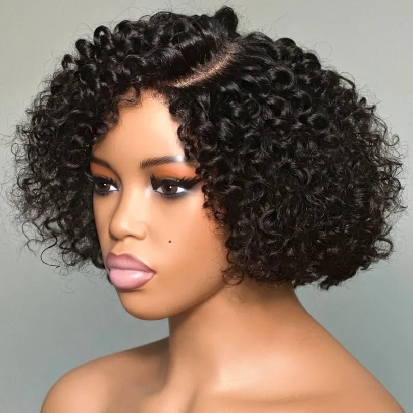Afro Style Short Cut Curly Bob Wigs - Wigtrends