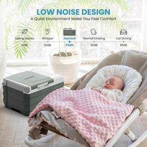 Alpicool 12 Volt Refrigerator 12V Car Fridge 10 Quart Small Car Refrigerator Portable Fridge 12/24V DC 110~240 Volt AC for Truck RV Camper SUV Portable Freezer Electric Cooler for Camping ( - 4℉ - 68℉) - Wigtrends