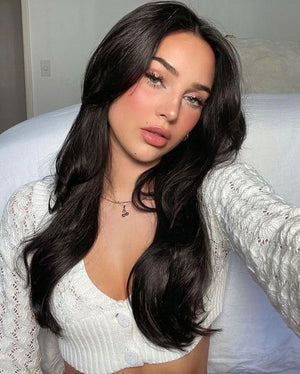 Auburn Red Wigs with Bangs, Copper Red Wigs for Women, Shoulder Length Synthetic Hair Red Full Wig, Middle Length Straight Hair Wig, 20 inch - Wigtrends