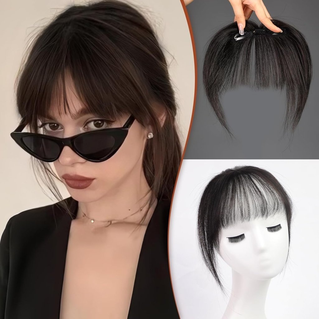 Bangs Hair Clip 100% Real Human Hair Bangs Clip in Hair Extensions Fake Hairpieces - Wigtrends