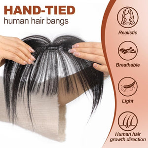 Bangs Hair Clip 100% Real Human Hair Bangs Clip in Hair Extensions Fake Hairpieces - Wigtrends