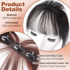 Bangs Hair Clip 100% Real Human Hair Bangs Clip in Hair Extensions Fake Hairpieces - Wigtrends