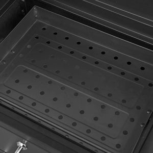 Barbecue a carbone Friend con doppia griglia e regolazione del cestello, barbecue a carbone con coperchio, termometro, ripiani pieghevoli, barbecue a carbone professionale in acciaio - Wigtrends