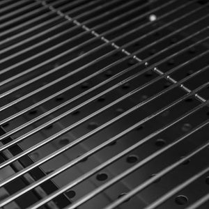 Barbecue a carbone Friend con doppia griglia e regolazione del cestello, barbecue a carbone con coperchio, termometro, ripiani pieghevoli, barbecue a carbone professionale in acciaio - Wigtrends