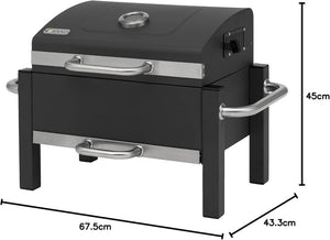 Barbecue a carbonella Toronto Click antracite/acciaio inossidabile - Wigtrends