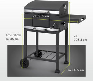 Barbecue a carbonella Toronto Click antracite/acciaio inossidabile - Wigtrends