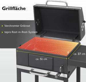 Barbecue a carbonella Toronto Click antracite/acciaio inossidabile - Wigtrends