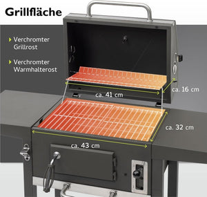 Barbecue a carbonella Toronto Click antracite/acciaio inossidabile - Wigtrends