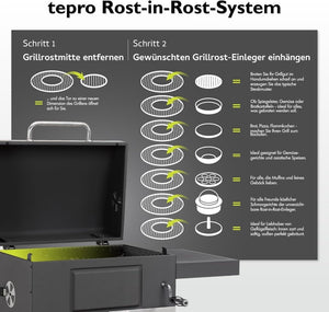 Barbecue a carbonella Toronto Click antracite/acciaio inossidabile - Wigtrends