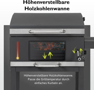 Barbecue a carbonella Toronto Click antracite/acciaio inossidabile - Wigtrends