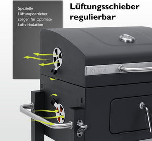 Barbecue a carbonella Toronto Click antracite/acciaio inossidabile - Wigtrends