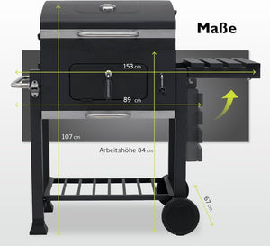 Barbecue a carbonella Toronto Click antracite/acciaio inossidabile - Wigtrends