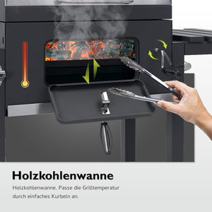 Barbecue a carbonella Toronto Click antracite/acciaio inossidabile - Wigtrends