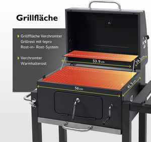 Barbecue a carbonella Toronto Click antracite/acciaio inossidabile - Wigtrends