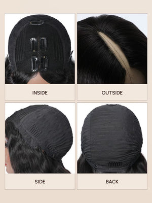 Beginner - Friendly Glueless Kinky Curly V Part Wig Protective Style Human Hair Wig - Wigtrends