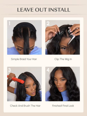Beginner - Friendly Glueless Kinky Curly V Part Wig Protective Style Human Hair Wig - Wigtrends