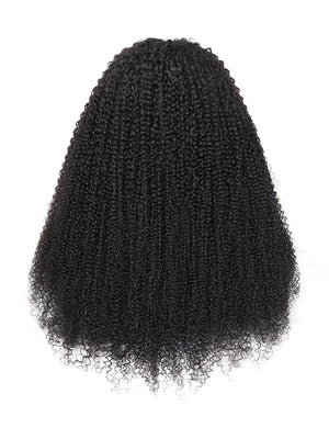 Beginner - Friendly Glueless Kinky Curly V Part Wig Protective Style Human Hair Wig - Wigtrends