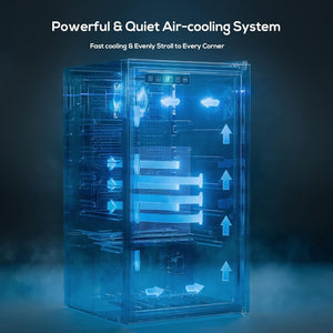 Beverage Refrigerator Cooler - 120 Cans Freestanding Mini Fridge Cooler with Glass Door, Adjustable Shelves & Digital Temperature Display for Soda, Wine or Beer (Black, 3.2 Cu.Ft) - Wigtrends