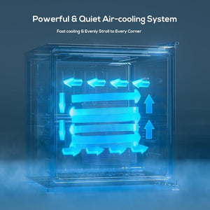 Beverage Refrigerator Cooler - 120 Cans Freestanding Mini Fridge Cooler with Glass Door, Adjustable Shelves & Digital Temperature Display for Soda, Wine or Beer (Black, 3.2 Cu.Ft) - Wigtrends