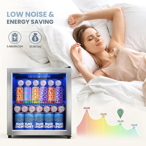 Beverage Refrigerator Cooler - 120 Cans Freestanding Mini Fridge Cooler with Glass Door, Adjustable Shelves & Digital Temperature Display for Soda, Wine or Beer (Black, 3.2 Cu.Ft) - Wigtrends