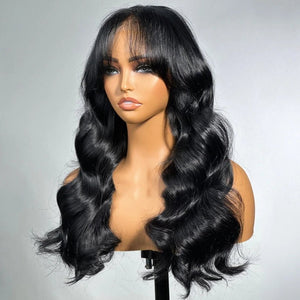 Black Long Loose Wave Wigs 100% Human Hair - Wigtrends