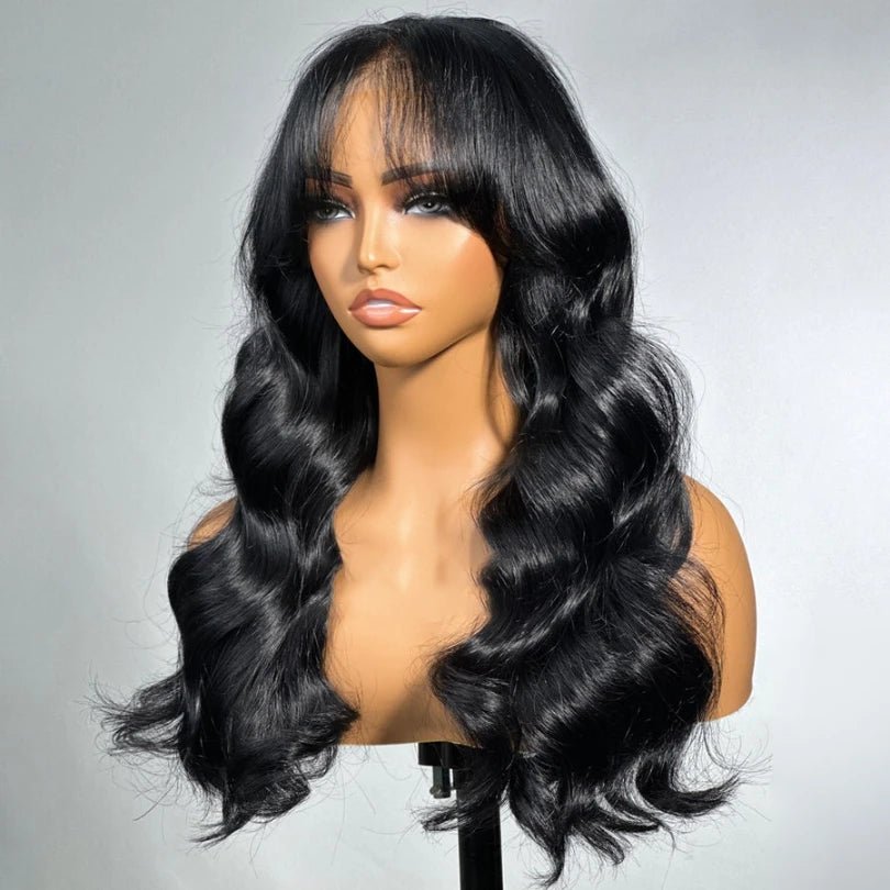 Black Long Loose Wave Wigs 100% Human Hair - Wigtrends